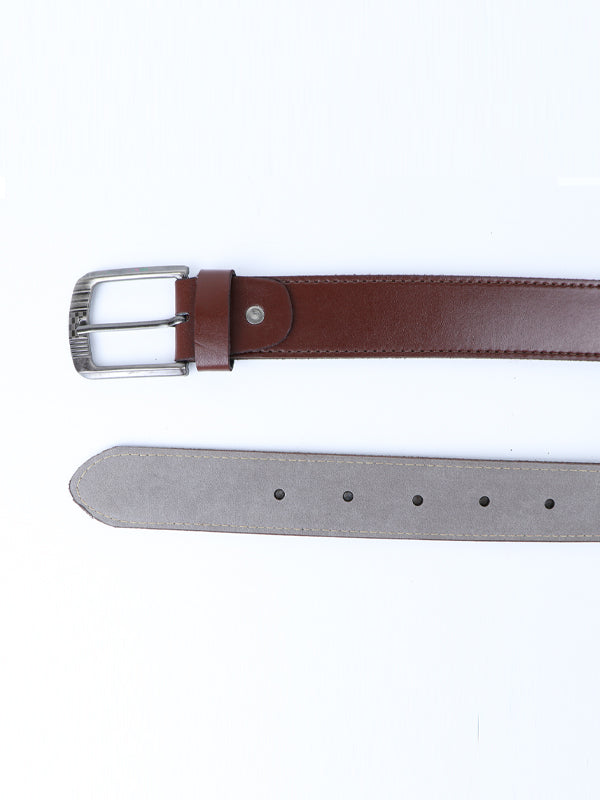 Flex Faux Leather Belt for Men RF Brown