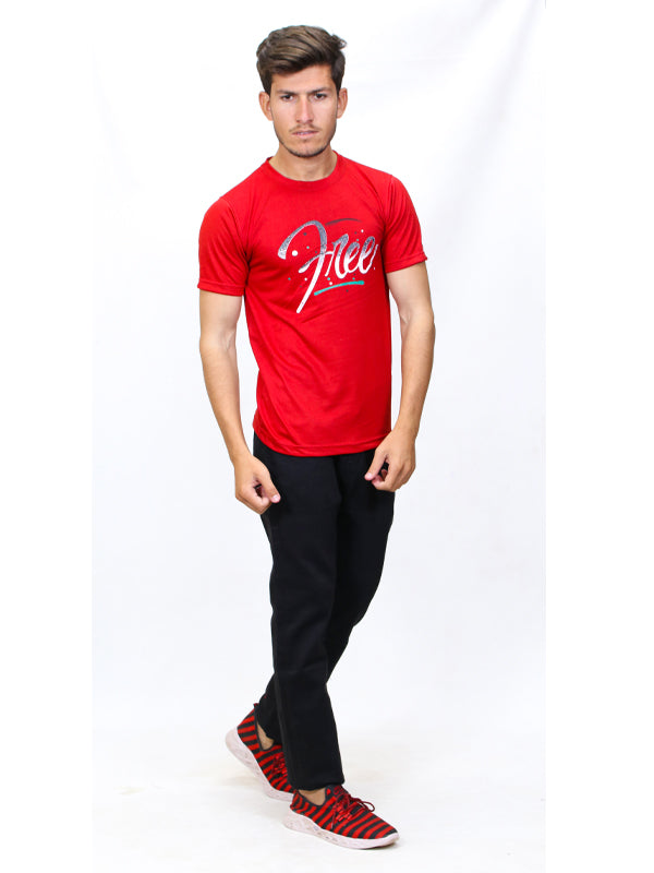 M Men's T-Shirt Free Red