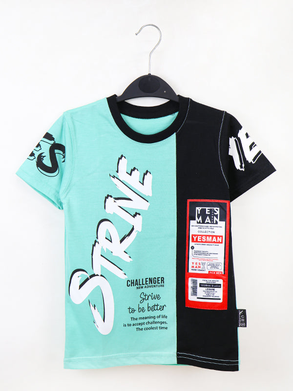 ATT Boys T-Shirt 5 Yrs - 10 Yrs Strive Light Ferozi