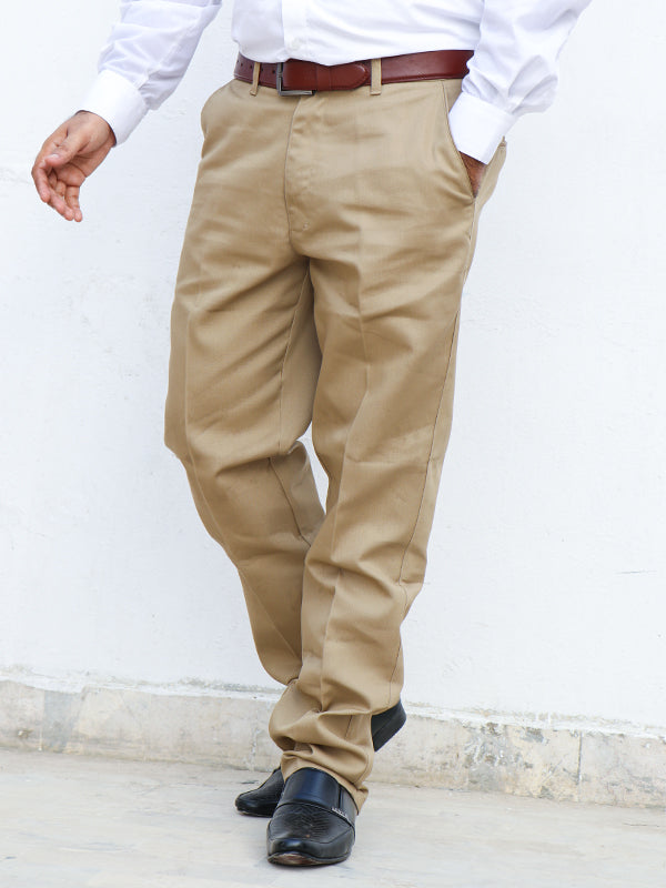 MWF21 Men's Wrinkle-Free 100% Cotton Trouser Fawn