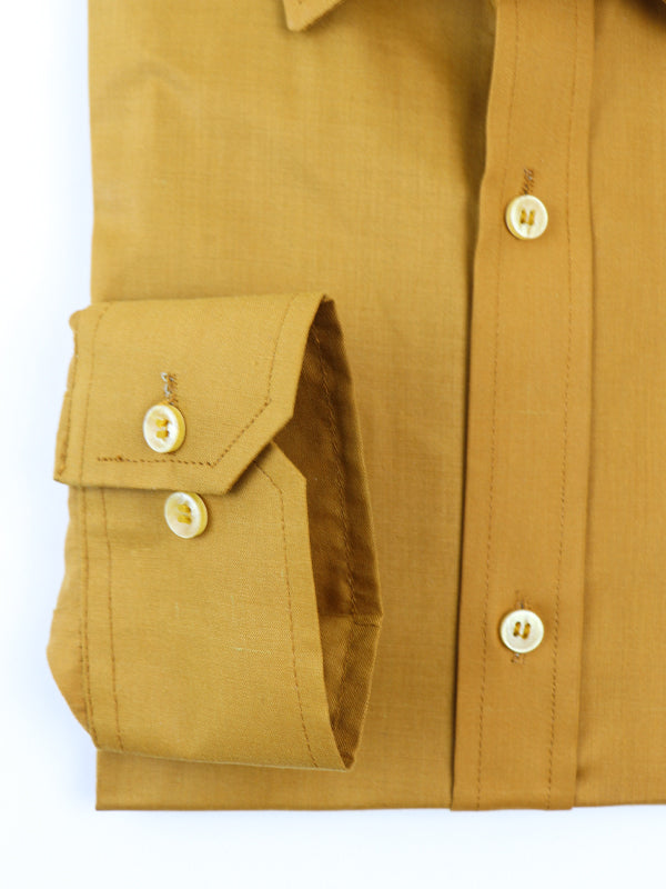 AZ Men's Formal Dress Shirt Plain Mustard MFS374
