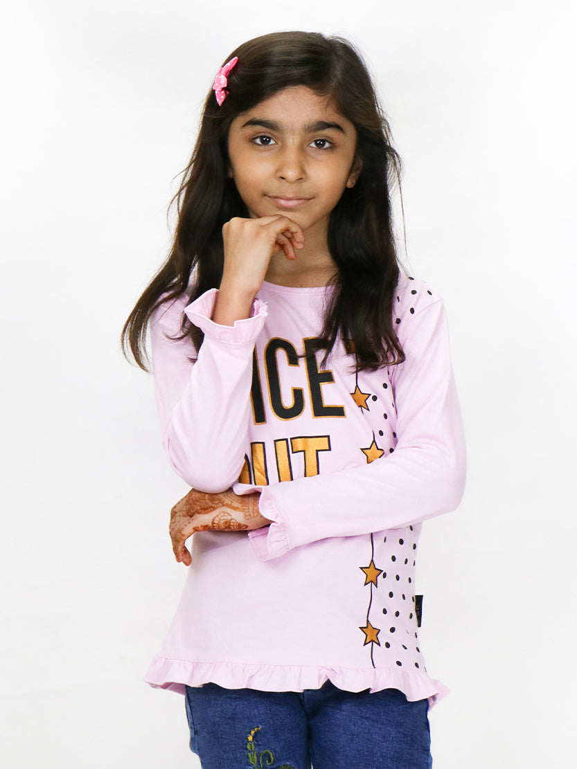 ATT 2.5 Yrs - 7 Yrs T-Shirt for Girls Printed Ice Out