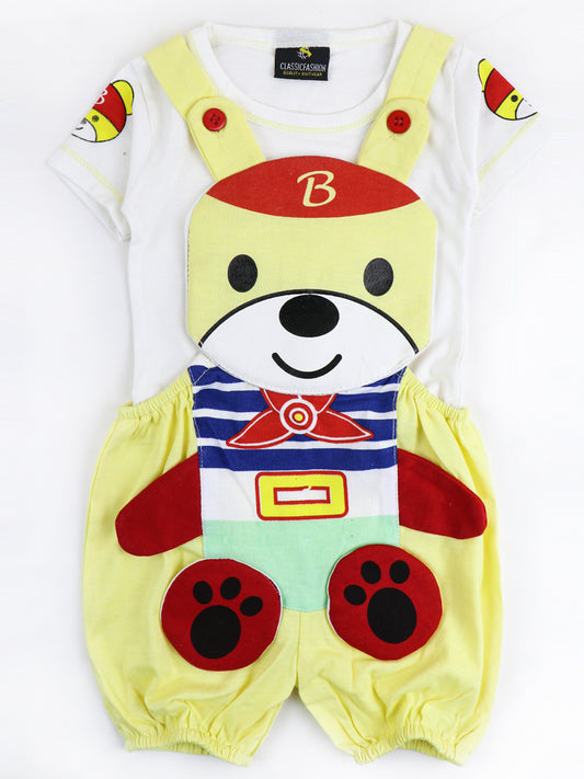 Happy Bear Romper for Newborn 1Mth - 8Mth Yellow