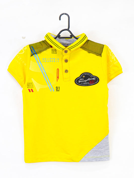 AJ Boys Polo T-Shirt 2.5 Yrs - 8 Yrs 91 Yellow