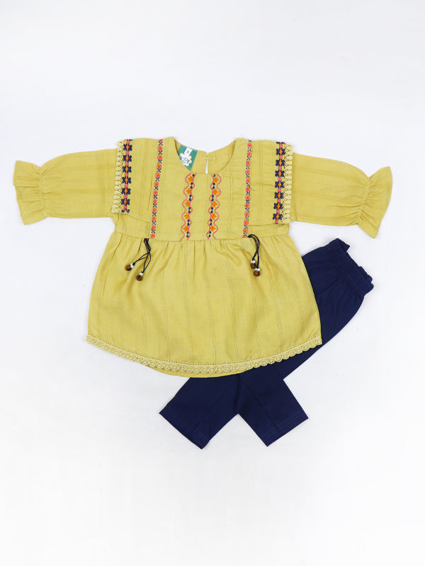 GS523 ZG Girls Suit 1Yr - 4Yrs Designed Yellow
