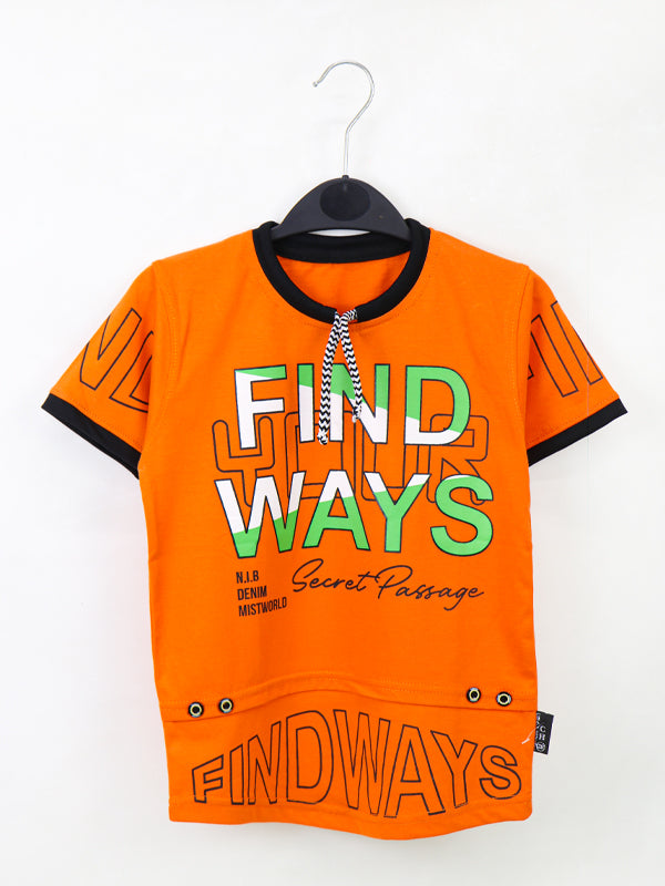 ATT Boys T-Shirt 5 Yrs - 10 Yrs FW Orange