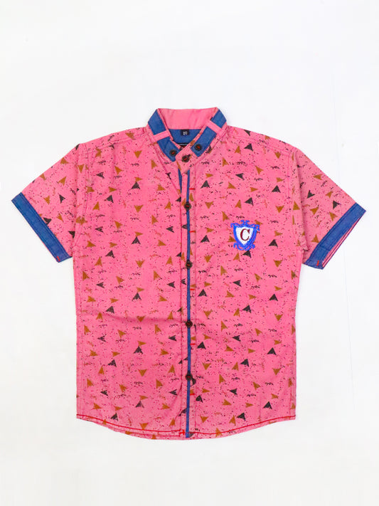 Boys Casual Shirt 5Yrs - 12Yrs C Pink