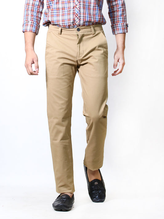 BH Cotton Chino Pant For Men Sand Brown