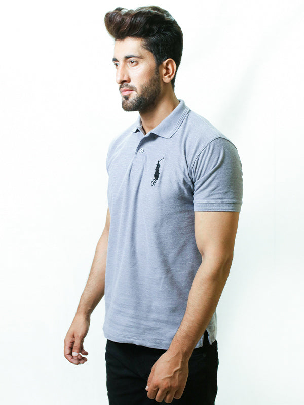 Men's Basic Polo T-Shirt Ash Grey