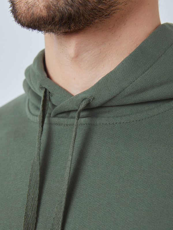 Unisex Plain Pullover Hoodie GreenMH35