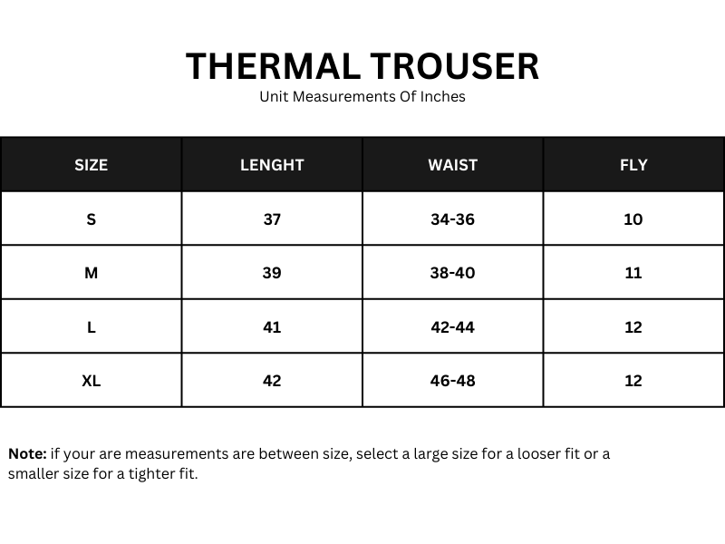 Men's Plain Thermal Trouser
